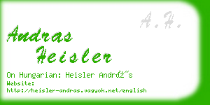 andras heisler business card